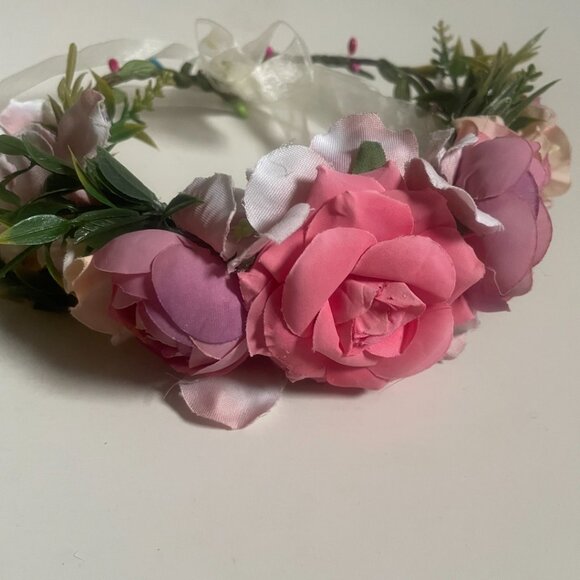 Pink & Lavender Floral Crown Headband - Picture 8 of 8